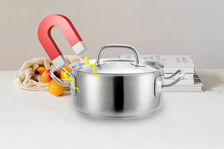 Olla de acero inoxidable con o sin magnetismo