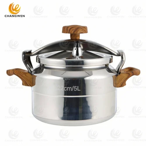 olla a presión de acero inoxidable con tapa de seguridad